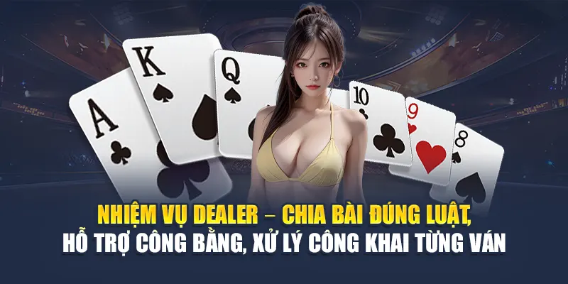 Dealer Casino Là Gì? Nhiệm Vụ Và Cách Làm Việc Tại 78WIN 6 Nhiệm vụ dealer – Chia bài đúng luật, hỗ trợ công bằng, xử lý công khai từng ván